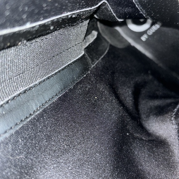 Guess Simulated leather Black Boots with Stretch panels Women’s Size 7.5 - Picture 9 of 12